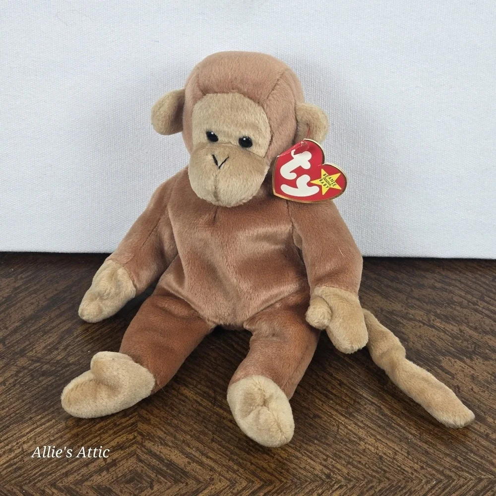 Ty Beanie Baby Monkeys Mooch Schweetheart Orangutan Spider Gorilla Congo Bongo